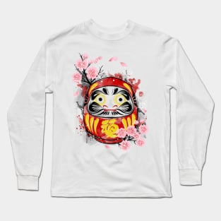 Sakura Daruma Long Sleeve T-Shirt